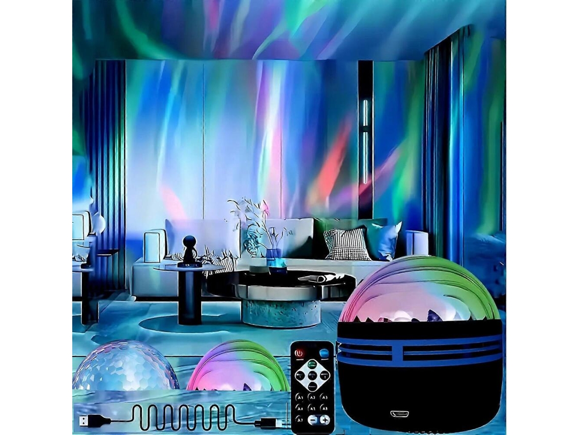 Projetor 2 em 1 de Aurora Boreal e Ondas Oceânicas, Projetor, Projetor de Luz BRILVIBERA