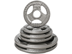 Conjunto 6 Anilhas Olímpicas Aço 35 Kg , Furo Ø54 Mm, Treino Casa/academia, Cor Prata PONTOCASA (2x10kg, 2x5kg, 2x2,5kg)