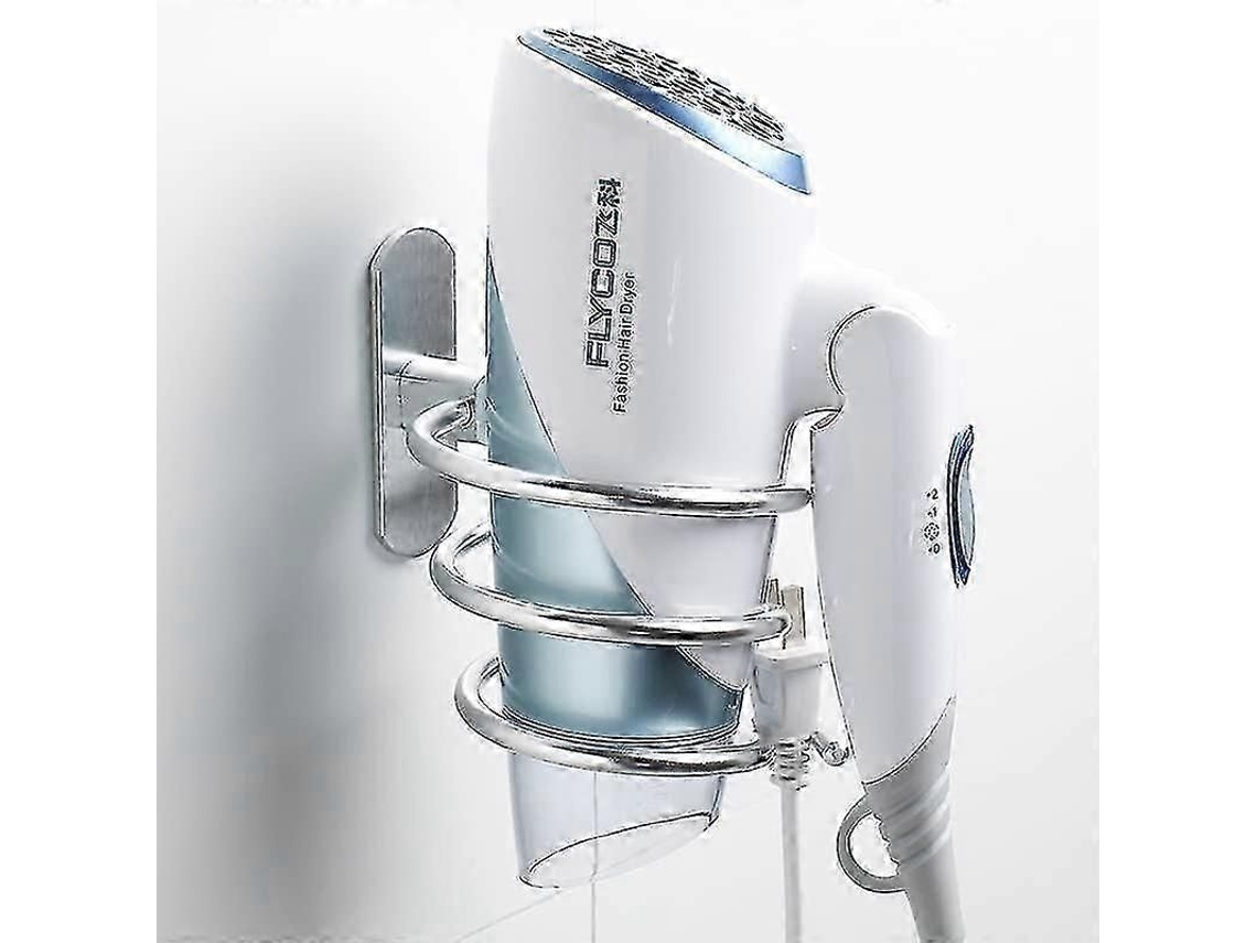 Suporte para Secador de Cabelo Sem Furos, Aço Inoxidável Cabelo, Adesivo Seca Dor com Cola GOKOCO