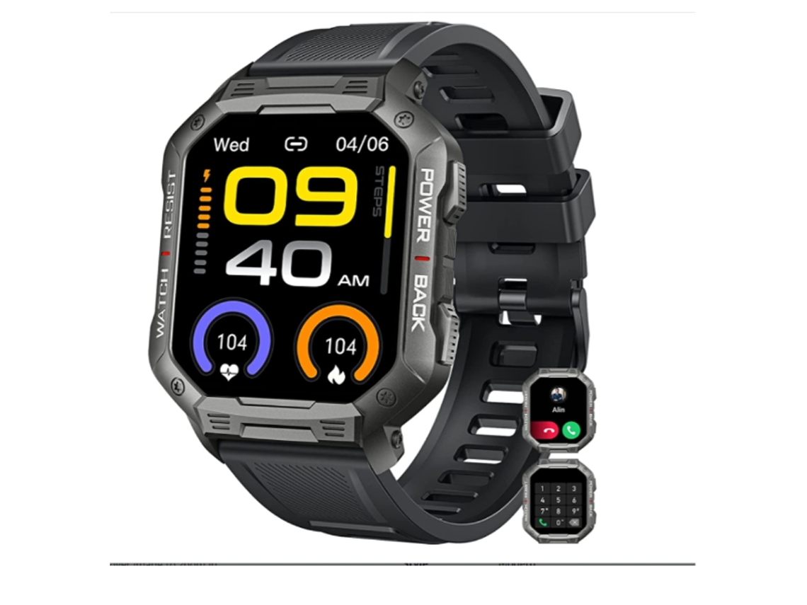 Smartwatch YIZHOOD Te49 Android e Ios Preto