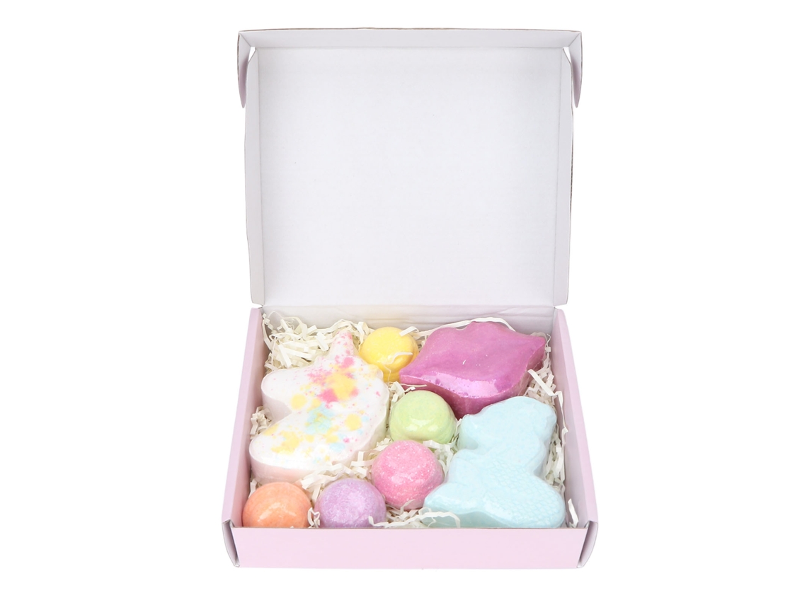 Conjunto De 8 Bolas De Banho Espumantes Com Fragrância 21.87oz Para Exfoliação E Hidratação Da Pele