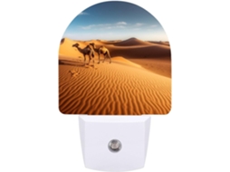 Luminária De Parede Quarto, Banheiro, Corredor, Iluminação Noturna, Com Estampa de Dunes Do Deserto Saara, Lâmpada