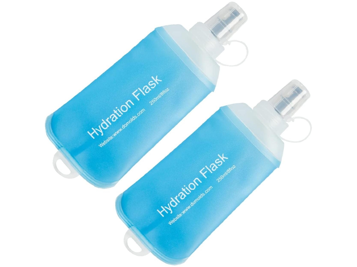 (pacote Com 2 Unidades, Azul, 250ml) Garrafa De Água Flexível, Dobrável Em Tpu, Ideal Para Corrida.