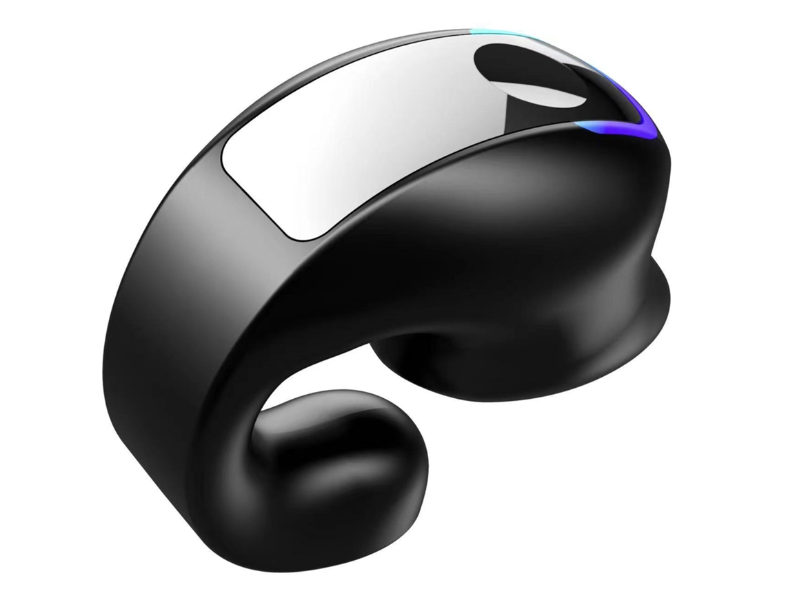 (preto) Fones De Ouvido Sem Fio Bluetooth 5.3 Com Condução Óssea E Clipe De Fixação, Altamente Resistentes À Água.