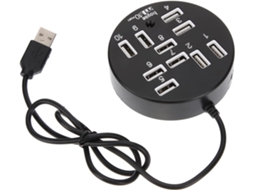 Hub Usb 2.0 De 10 Portas Com Expansor Para Laptops E Computadores