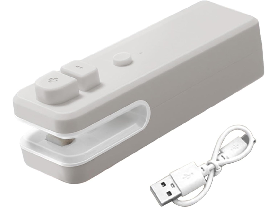 Mini Seladora Usb Com Múltiplas Funções, Recarregável, Ideal Para Armazenamento E Embalagem Segura