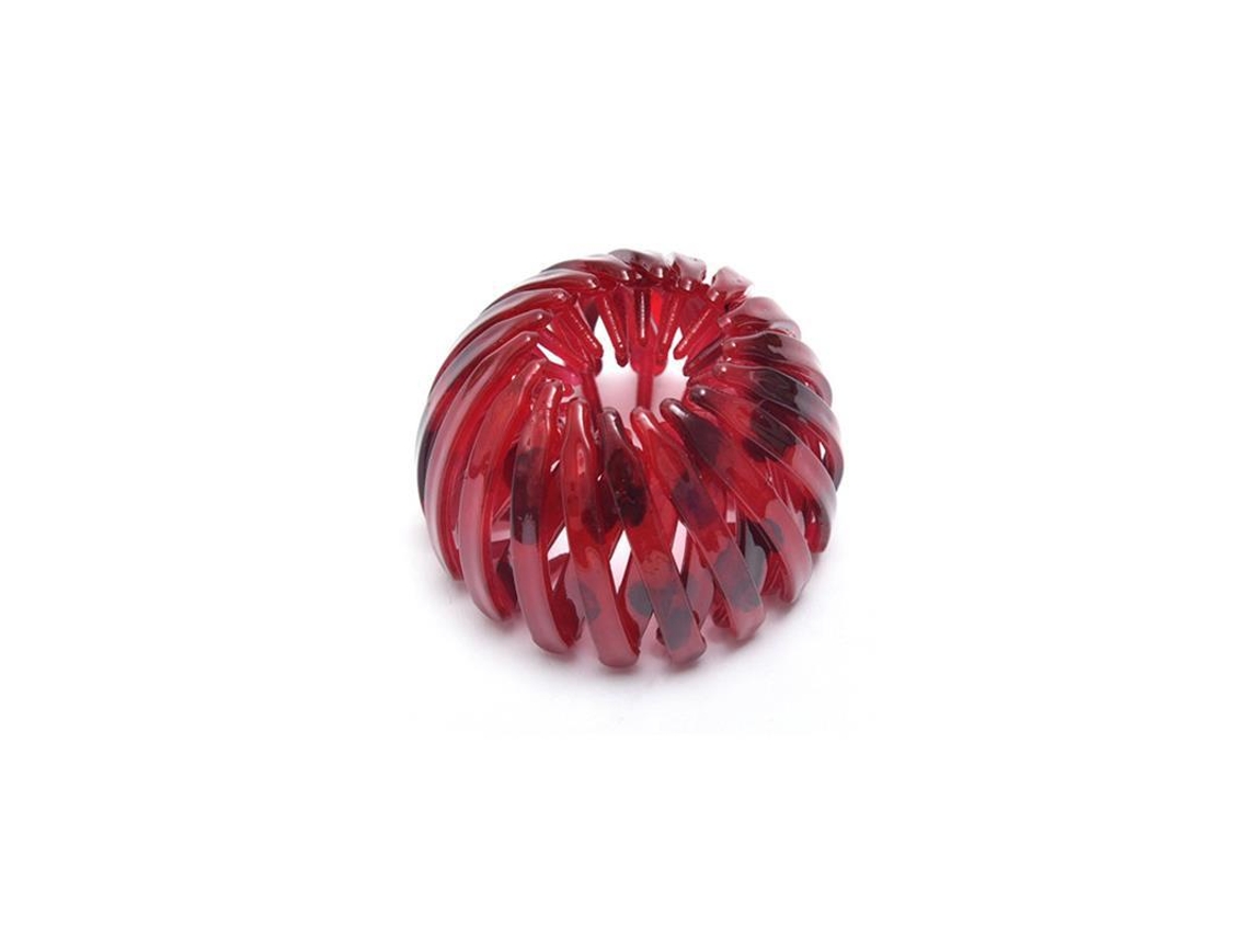 Pinza Para Cabelo Em Forma De Ninho De Pássaro Clássica Com Laços Geométricos Para Mulheres E Meninas, Cor Vermelha, 1 Peça