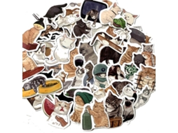 Adesivos Desenhos Animados de Gatos 54 Unidades NORTHIX