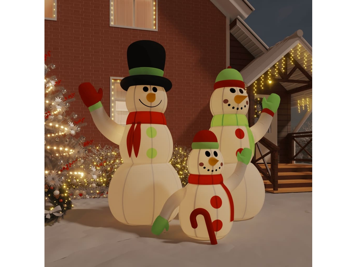 Vidaxl Família Bonecos De Neve Insuflável Com Luzes Led 360 Cm