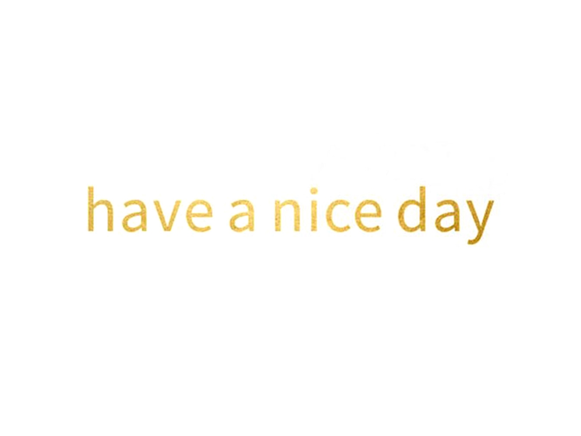 Rebe-stickers De Parede Com Texto "have A Nice Day" Para Dormitório E Televisor Decoração Moderna Dourada