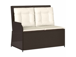 Reclining Garden Bench, Reclining Garden Benches Vidaxl Marrom Rattan / Vime (n/a)