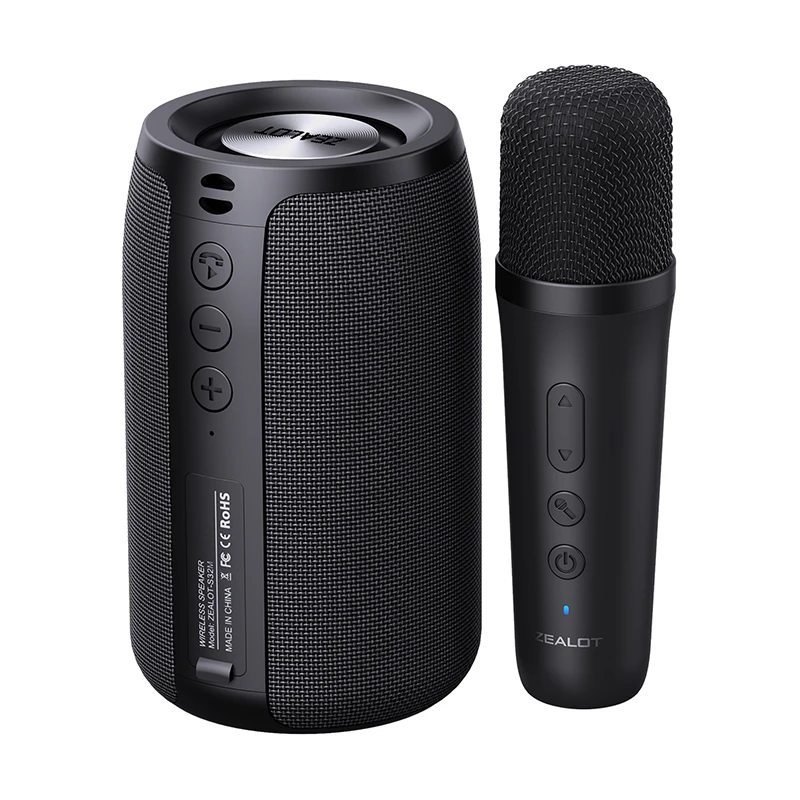 (1 Microfone) Alto-falante Bluetooth Com 1-2 Microfones Sem Fio, Bluetooth 5.3