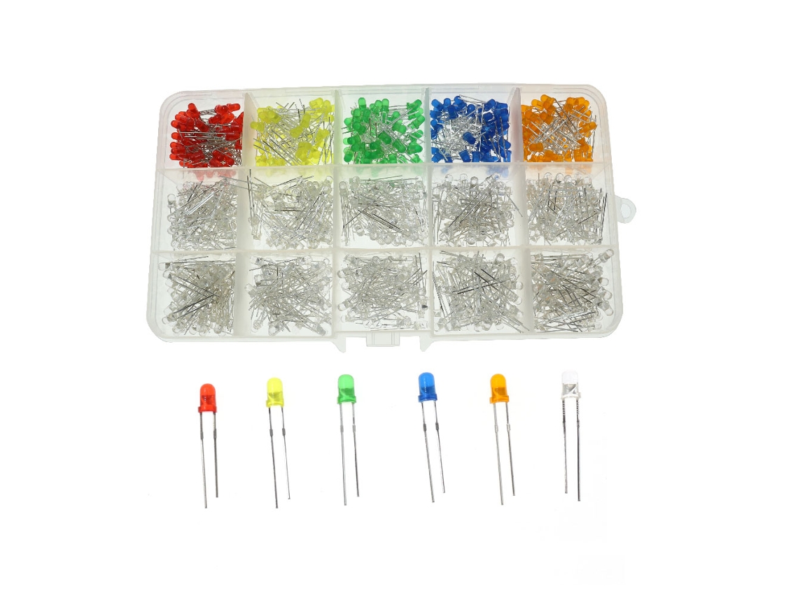 Laxiscreed Kit De Leds 15 Cores 3mm Com Alta Reprodução De Cor E Proteção Para Os Olhos