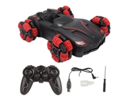 Carro De Controle Remoto 2.4ghz Stunt Com Duplo Spray E Luz Led Para Crianças Com Rotação 360 Graus