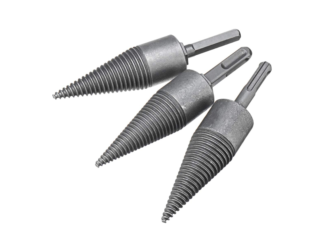 Broca de 32 mm para rachar lenha, compatível com furadeira elétrica, com encaixe hexagonal SDS Plus ou quadrado S/MARCA