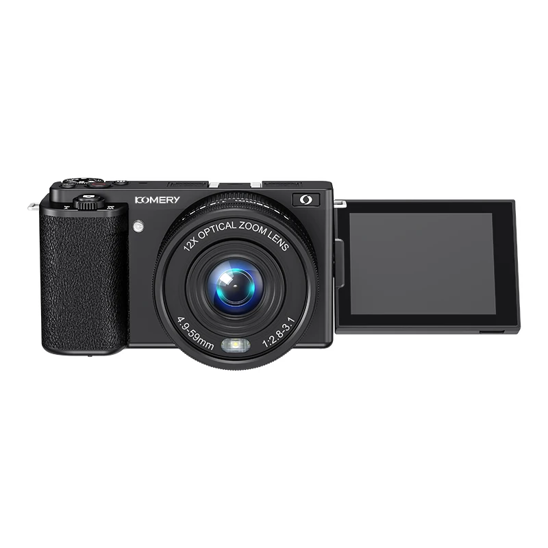 (preta, Cartão De 128 Gb) Câmera Digital Com Zoom Óptico De 12x, 64 Mp, Compatível Com Wi-fi.