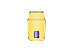 Barbeador Elétrico 3 Velocidades Lâminas Flutuantes Duplas Úmido E Seco Display Led Usb Ouro Bestvite