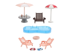 Mini Conjunto de Cadeiras de Praia com Boia e Piscina para Crianças e Encontros Familiares, Cores Sortidas AQUAFORGE