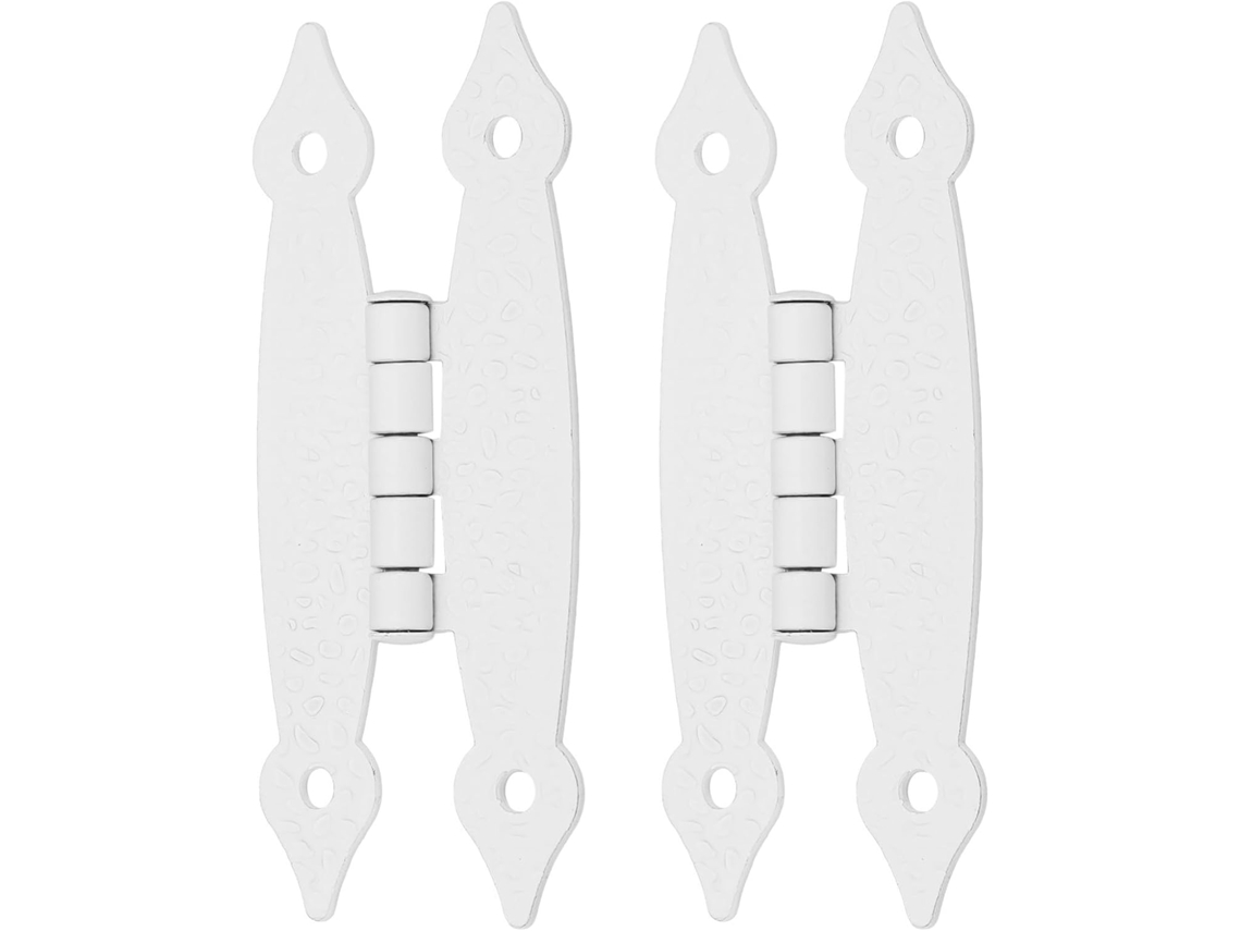 Dobradiças Uonlytech De Ferro Branco Estilo Antigo Para Portas Armários E Caixas Madeira, Com Desempenho Confiável 2 Unidades