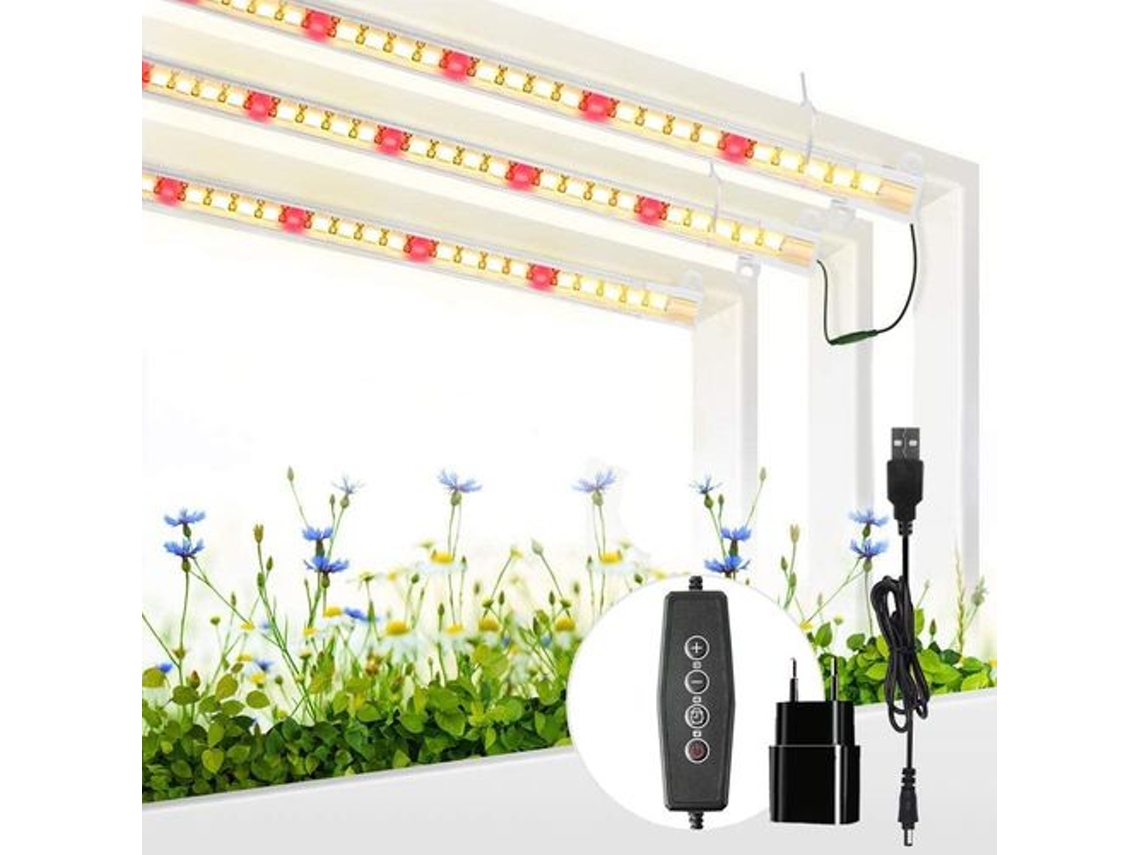 Luminária LED Brilvibera de 60W com espectro completo de luz solar para o crescimento de plantas em ambientes internos.