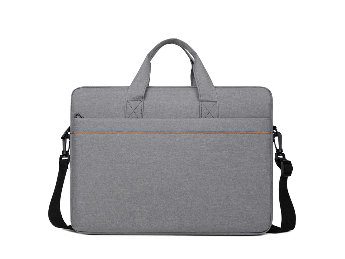 Bolsa Para Computador Portátil 14 Polegadas Impermeável Com Interior Macio E Bolso Auxiliar Cinzento, Com Proteção Acolchoada Elysve