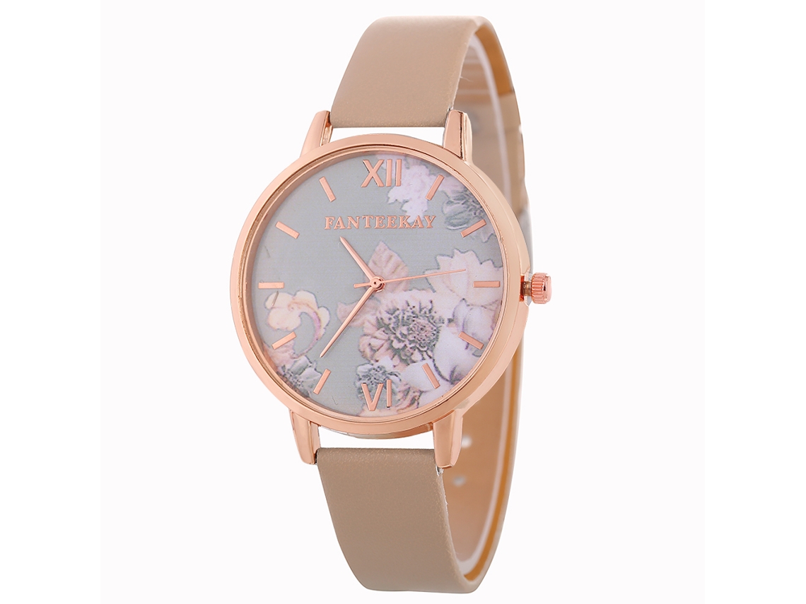 Relógio Feminino Conjunto de Elite Relógio de Pulso para Negócios e Presentes (creme)