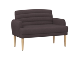 Conjunto 1 Sofá Para Dois Vidaxl Castanho Tecido (116 X 67 X 80 Cm)
