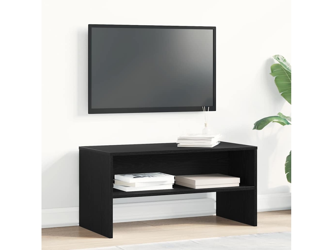 Vidaxl Móvel De Tv 80x40x40 Cm Derivados De Madeira Carvalho Preto