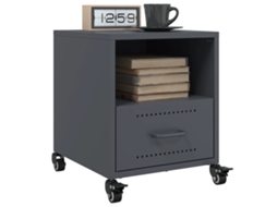 Vidaxl Mesas De Cabeceira 2 Pcs 36x39x43,5 Cm Aço Antracite