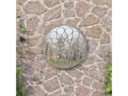 Vidaxl Espelho De Jardim P/ Uso Exterior Ferro 60x3 Cm Cor De Areia