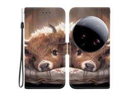 Capa De Couro Tkdaddy Para Xiaomi 15 Ultra Com Suporte, Carteira, Estampa, Capa Para Celular Com Alça De Pulso E Estampa De Panturrilha