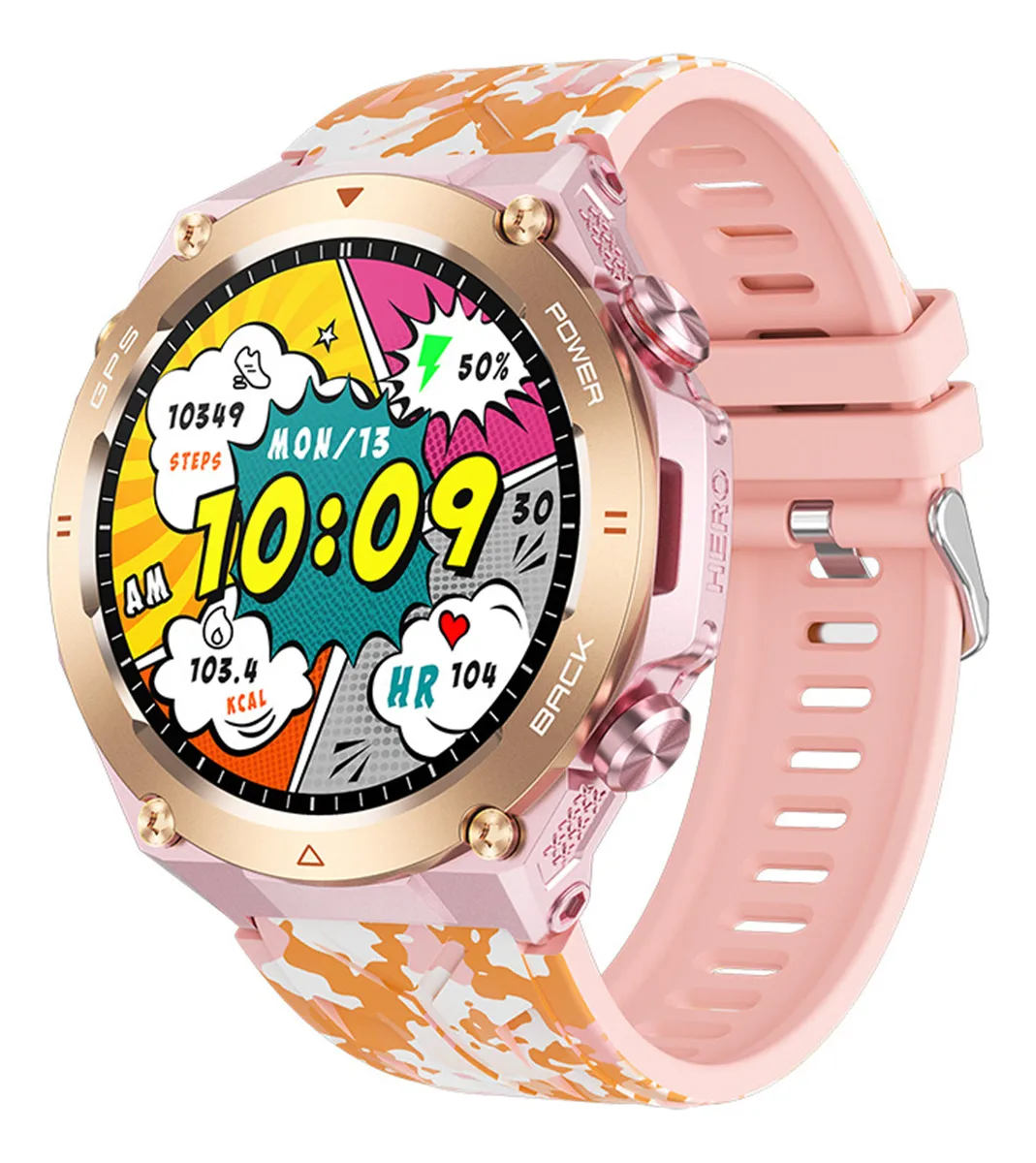 Relógio inteligente Vayotoy KC82 com GPS, Bluetooth, chamadas e saúde