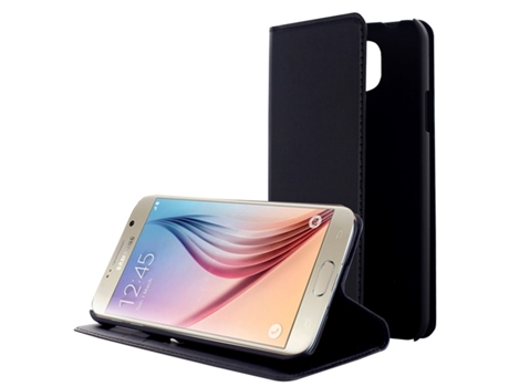 Capa Wallet Suporte Galaxy S6 Edge MUVIT — Bolsa Galaxy S6 Edge / Preto