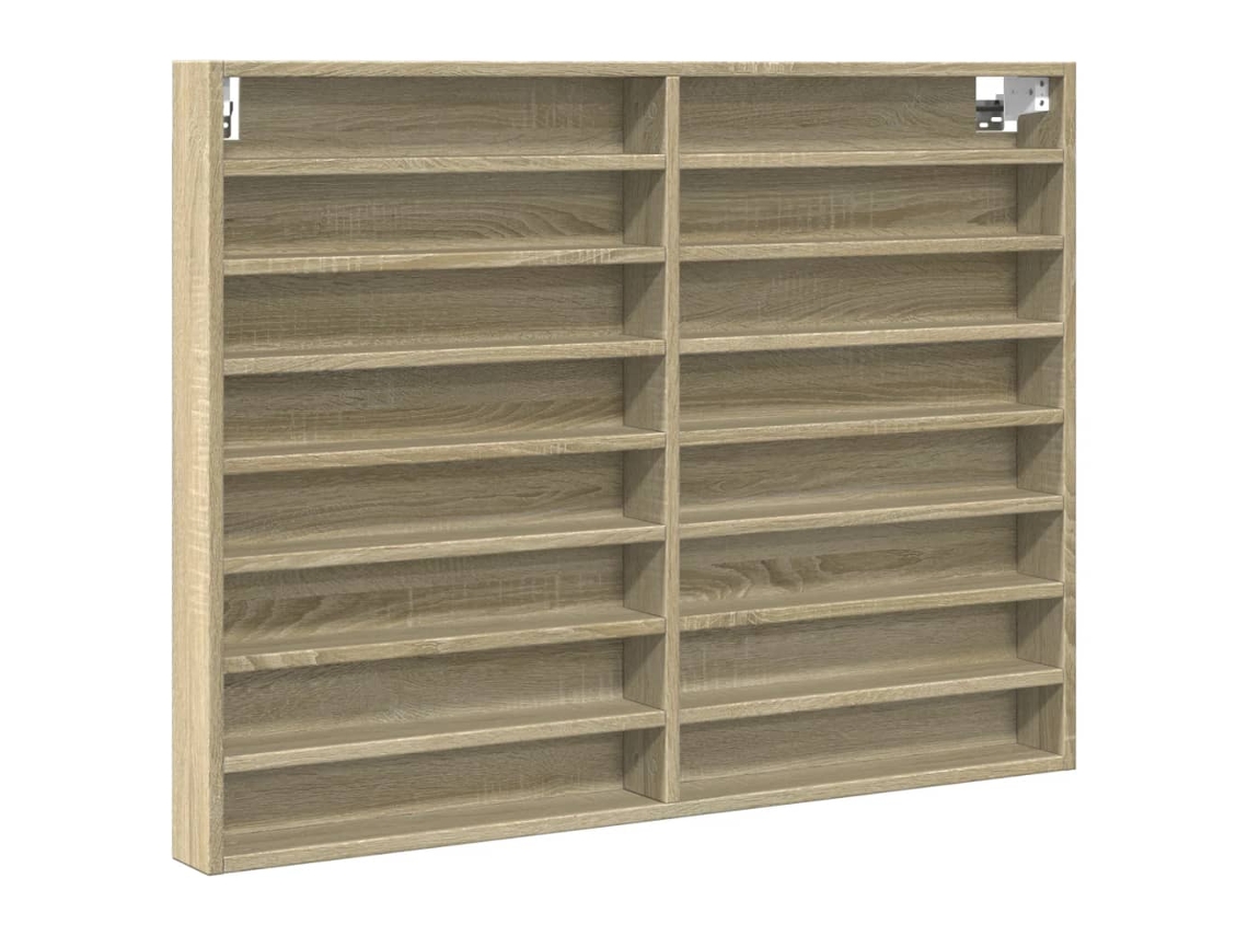 Vitrine Cabinet, Vitrine Cabinets Vidaxl Marrom Madeira Processada (100 X 8.5 X 75 Cm)