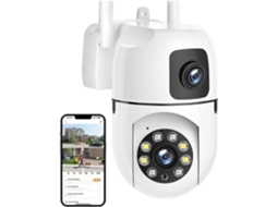 Câmera Ip de Lente Dupla de 4mp, Wi fi, Sem Fio, Proteção de Segurança SFUSHOS