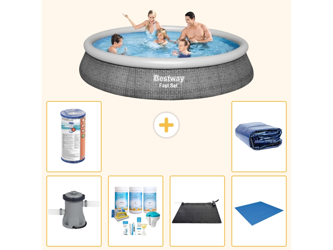 Bestway Piscina Bestway Fast Set Redonda - 396x84 Cm - 7-peças S21454