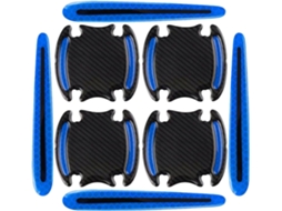 Adesivos Refletivos Para Proteção De Maçanetas De Portas De Carros, 8 Peças, Pvc Azul.