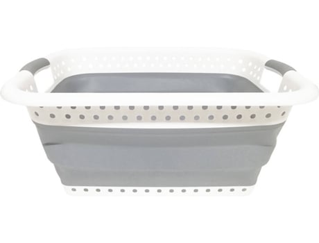 Cesto para Roupa  Dobrável (Cinzento - Polipropileno e Borracha - 60,5x45,5x26,5 cm)