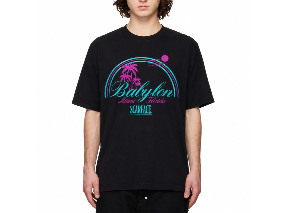 Rockinstone Scarface Movie Babylon Black Adult T-shirt Size:xxl