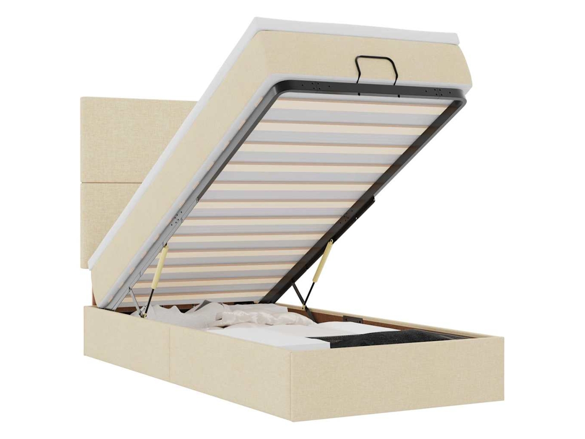 Ottoman Bed, Ottoman Beds Vidaxl Creme Tecido (90 X 200 Cm)