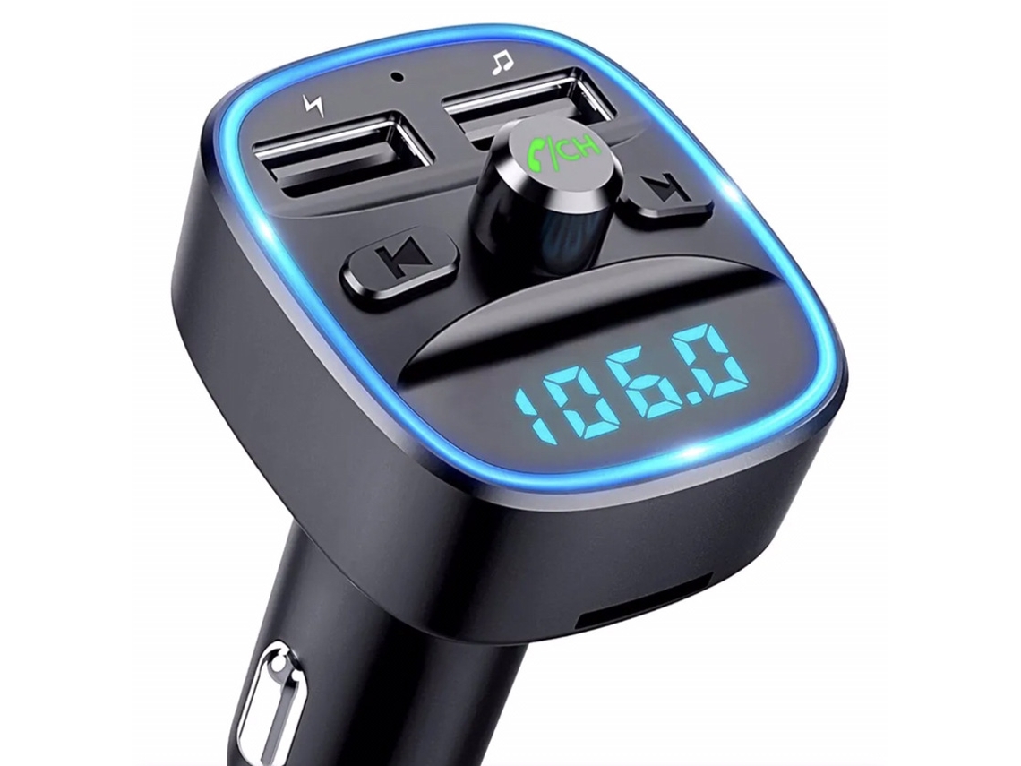 Transmissor Fm Bluetooth Veicular, Usb, Carga Rápida, Mãos-livres, Mp3