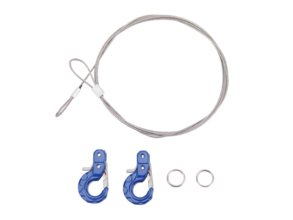 Mali 2pcs Gancho de Reboque de Metal para Rc em Alumínio e Aço Leve Compacto para Scx10 D90 Trx4 Azul