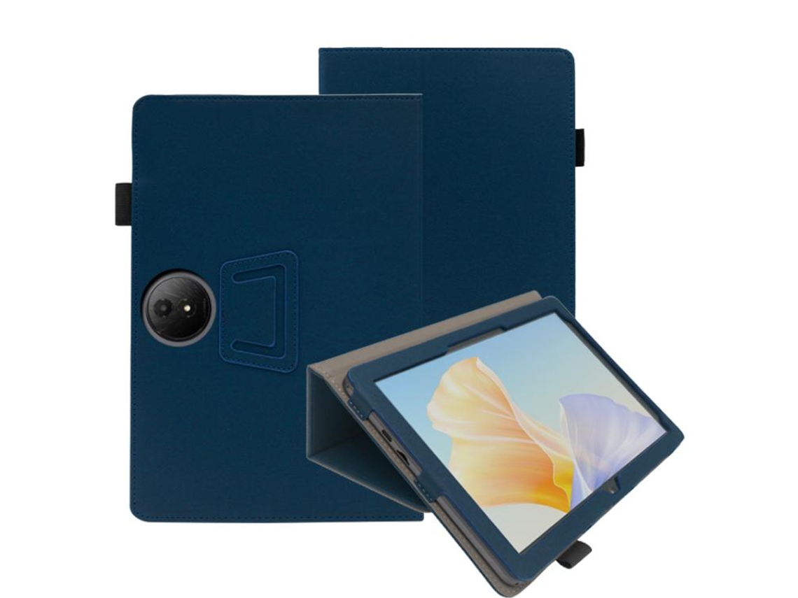Capa De Couro Textura De Pele Halinuia, Cor Azul‑escuro Para Tablet Tcl Nxtpaper 11 Plus 11,5 Polegadas