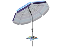 Guarda sol Duplo BTFORUS com manivela, 455x265x238 cm, aço e poliéster