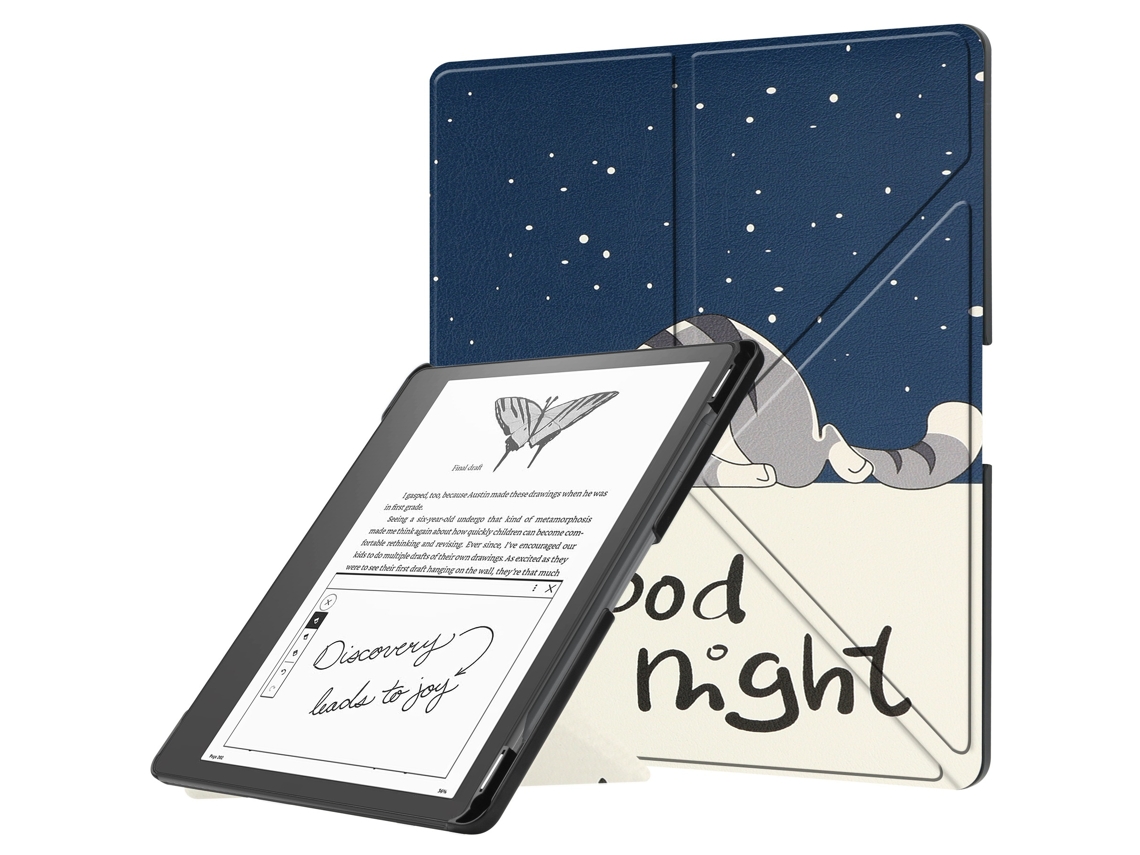 Capa Protetora Para E-reader Kindle Scribe Gato, Microfibra - Elysve