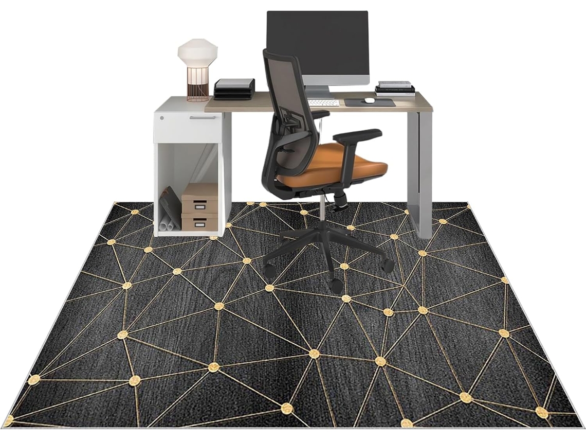 Tapete Cadeira Protetor Piso Escritório Antiderrapante 60 X 70 Cm Parquet Madeira Escritório, Jogos, P...