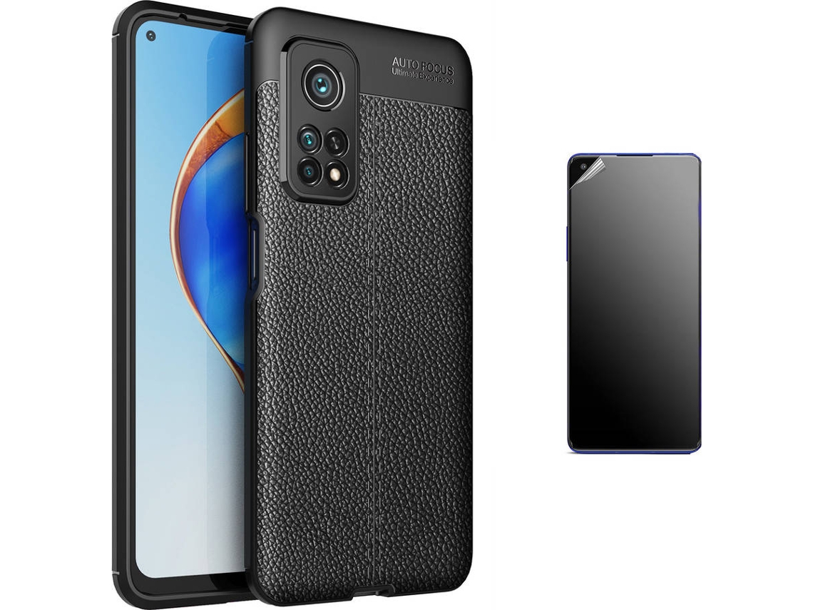 Kit Capa e Película Xiaomi Mi 10T Pro Ultimatte Rugged Leather Preto