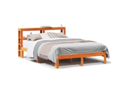 Bed Frame, Bed Frames Vidaxl Marrom Madeira De Pinho (135 X 190 Cm)