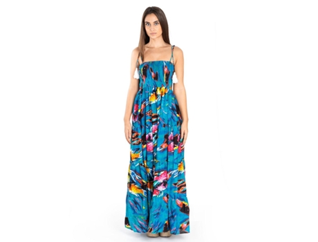 Vestido ISLA BONITA BY SIGRIS Algodão Mulher (L - Azul)