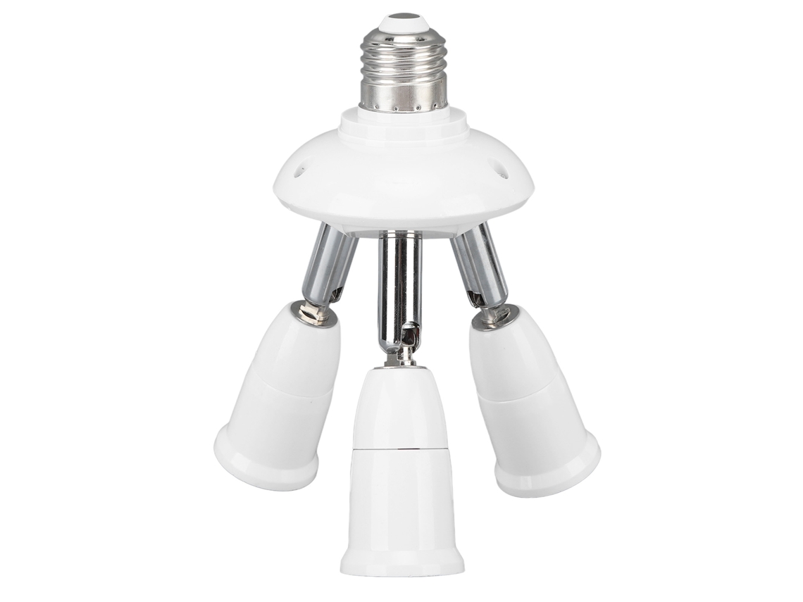 2026 adaptador Divisor de Tomacorriente de Luz E26 E27 3 En 1 Ajustable 360 Grados 180 Grados Doble 85 265v